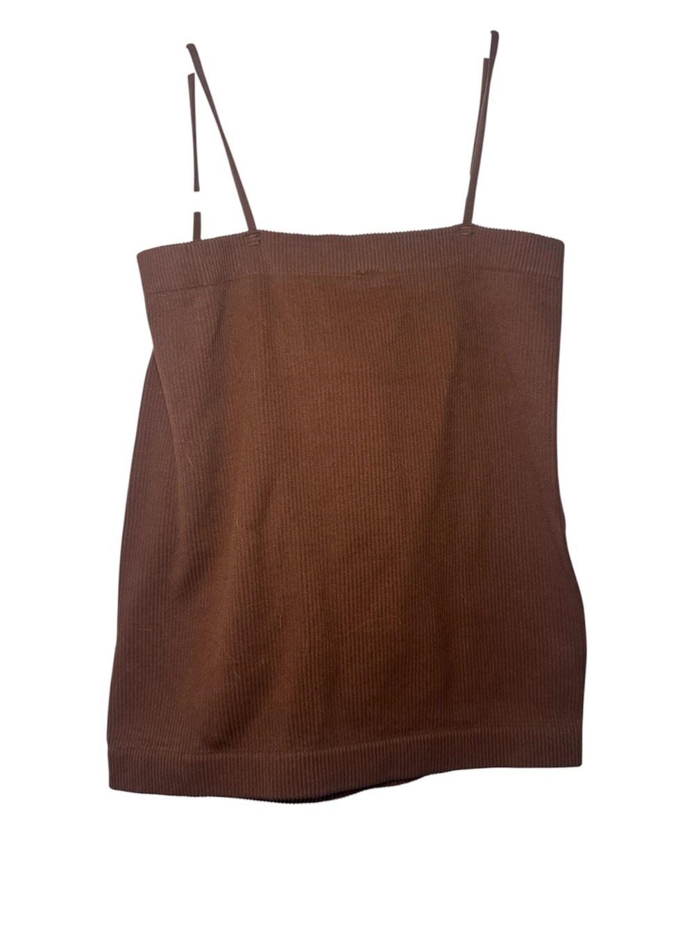 Yelete Brown Ribbed basic Tank - Picture 3 of 5